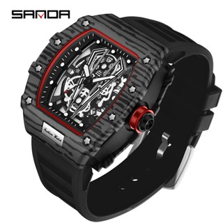 Sanda นาฬิกาข้อมือควอตซ์แฟชั่น สายซิลิโคน กันน้ํา มีปฏิทิน ห…