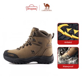 CAMEL SPORTS รองเท้าบูท หนังวัวแท้ กันน้ํา กันลื่น เหมาะกับเ…