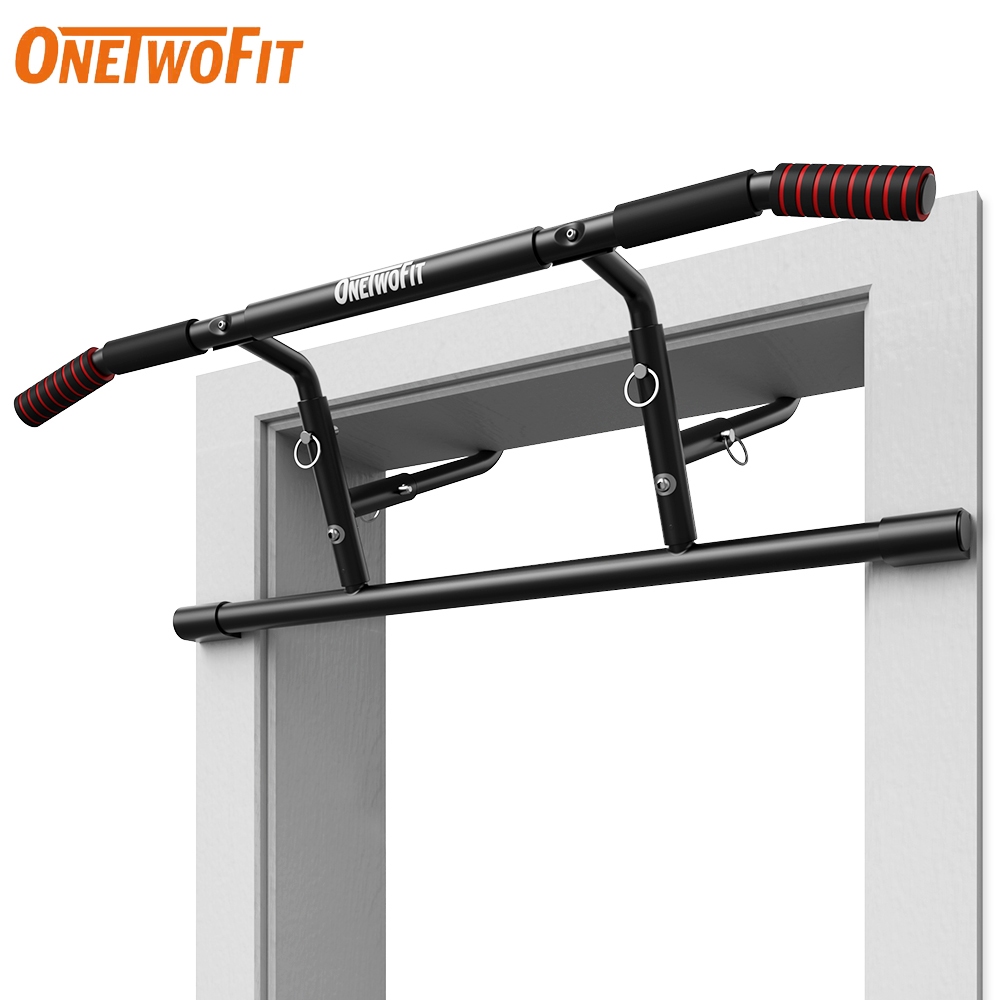 OneTwoFit Pull Up Bar บาร์โหนติดประตู ไม่ต้องเจาะรู บาร์ดึงข้อ บาร์โหน ที่โหนบาร์ รับน้ำหนักได้ 150kg