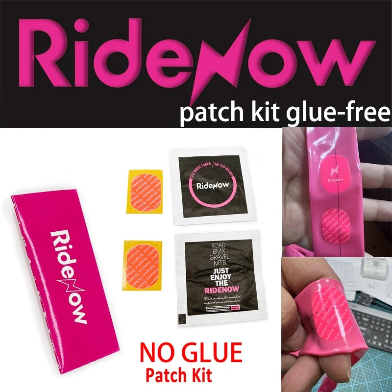 Ridenow ชุดแผ่นกาว TPU ไม่มีกาว สําหรับซ่อมแซมจักรยานเสือภูเขา