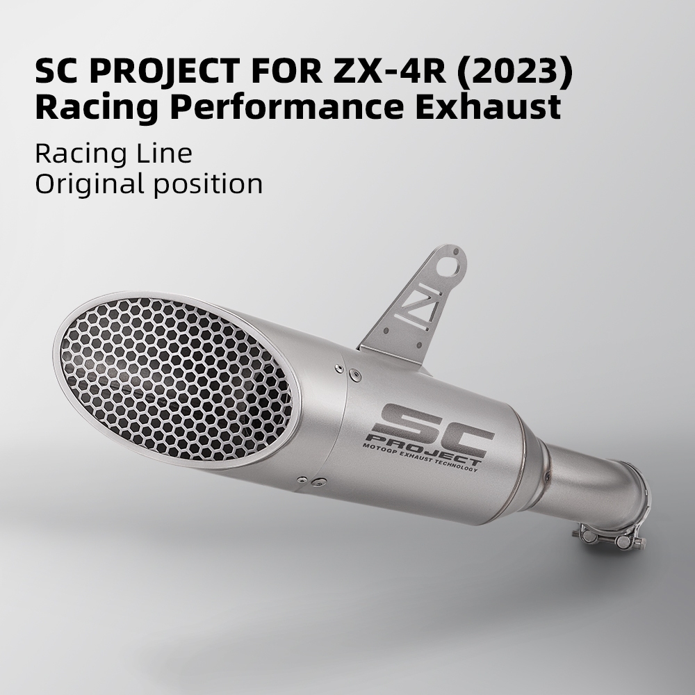 Gp1 ท่อไอเสียรถแข่ง แบบสวม สําหรับ kawasaki zx4rr zx4r 2023-2024