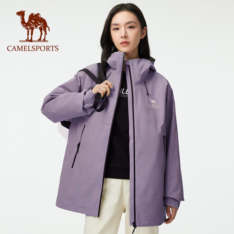 CAMEL SPORTS เสื้อแจ็กเก็ต ป้องกันน้ํา ป้องกันลม เหมาะกับใส่กลางแจ้ง สําหรับผู้ชาย และผู้หญิง
