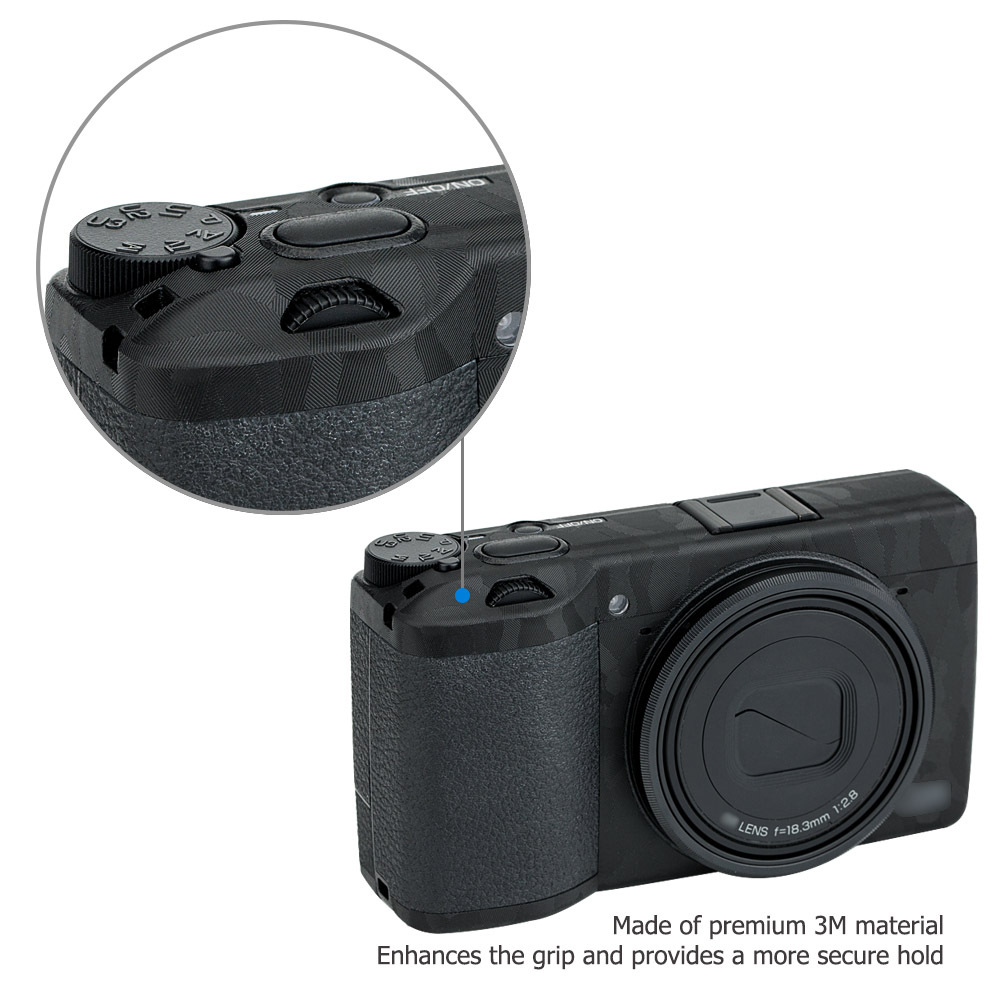 JJC SS-GR3 ป้องกันรอยขีดข่วน สติกเกอร์ตกแต่งสำหรับ Ricoh GR III GR IIIx GRIII GRIIIx GR3 GR3x กล้องเหลือฟรี 3M ฟิล์มผิวป้องกัน