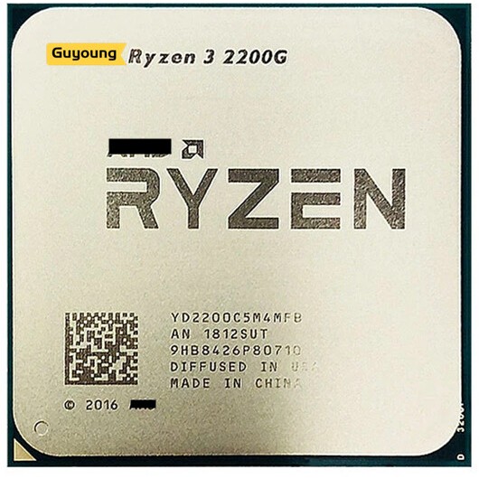 โปรเซสเซอร์ YZX Ryzen 3 2200G R3 2200G 3.5 GHz ใช้สำหรับเล่นเกม Zen 0.014 Quad-Core Quad-Thread CPU 