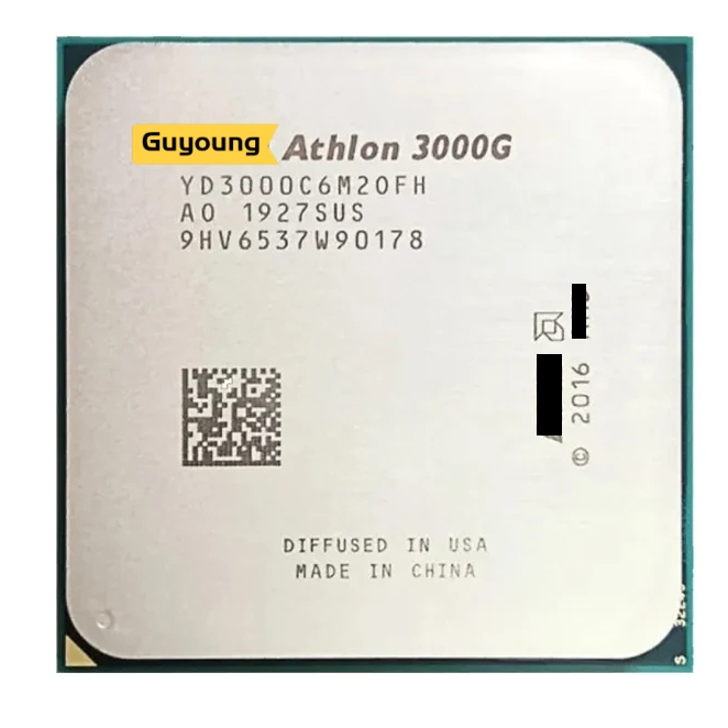 โปรเซสเซอร์ CPU YZX Athlon 3000G X2 3000G 3.5 GHz แบบดูอัลคอร์ ควอดเธดรูปแบบ YD3000C6M2OFH YD3000C6M