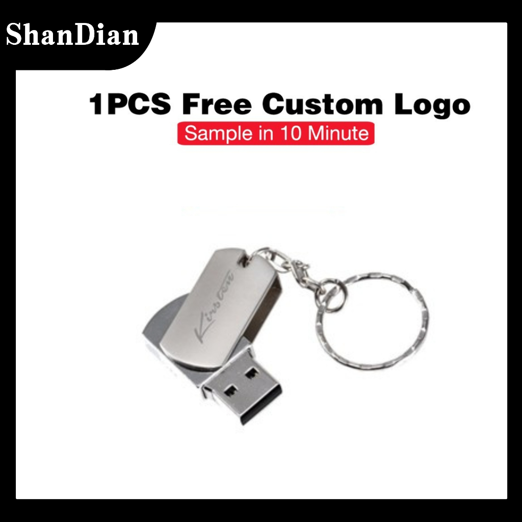 Shandian แฟลชไดรฟ์ USB 128GB 64GB หมุนได้ 32GB 16GB 8GB สําหรับคอมพิวเตอร์