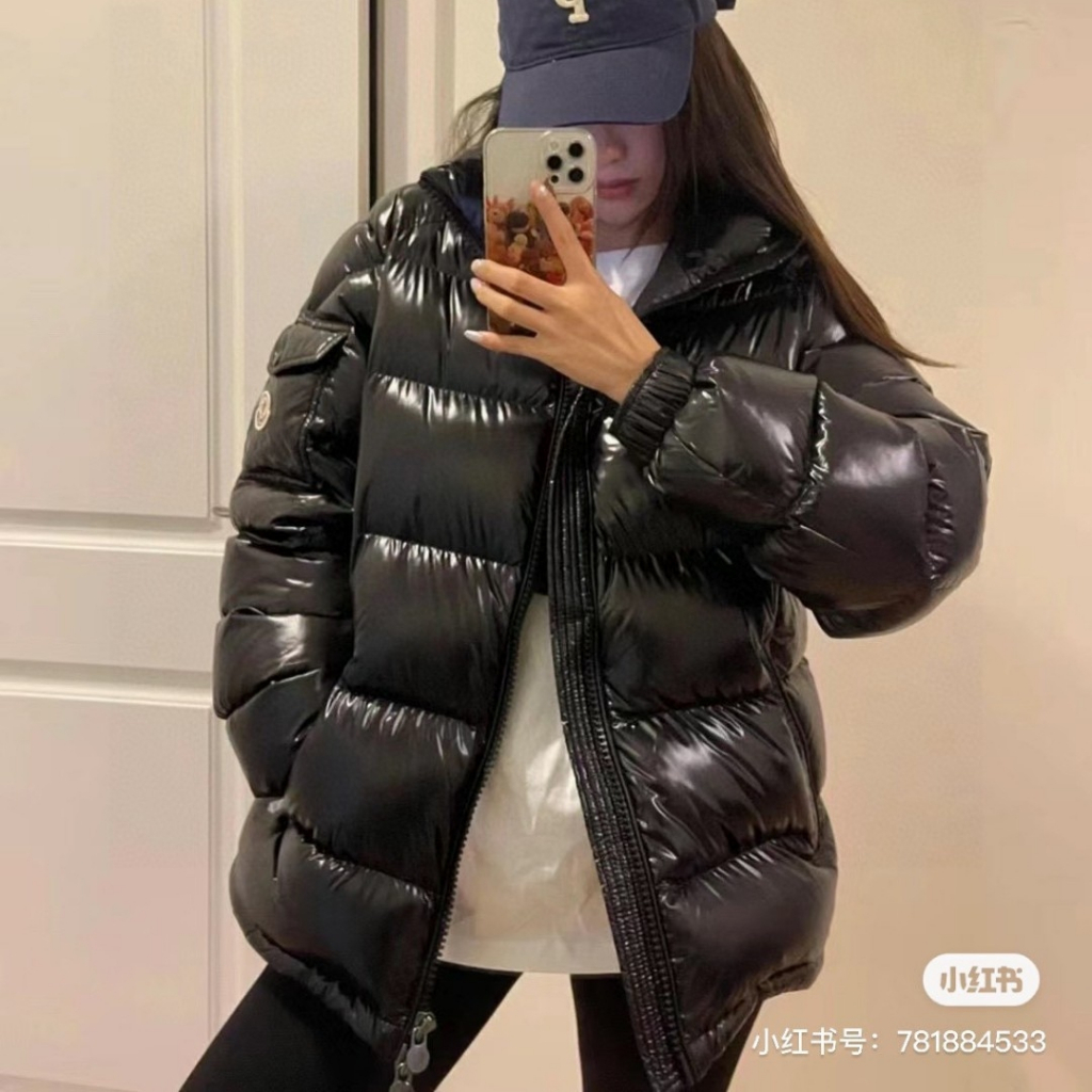 MON * CL Down Jacket Jacket Coat ผู้ชายผู้หญิงสไตล์ Contrast