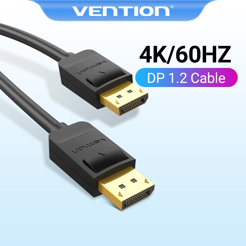 Vention Display Port Male Hd Dp Display Cable to Male Pc Tv 4K 60 Hz ใช้ได้กับกล้องวิดีโอความเร็วสูง
