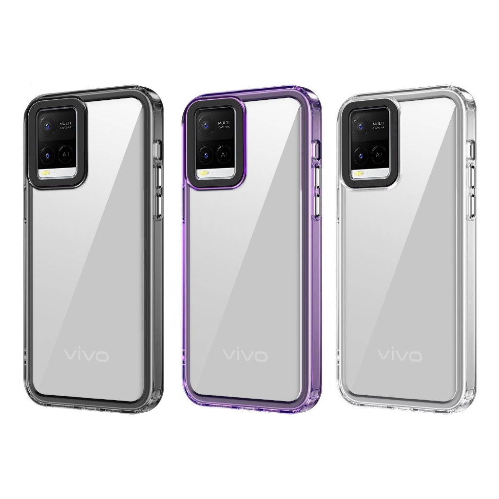 เคสโทรศัพท์อะคริลิคใส แบบแข็ง กันกระแทก หรูหรา สําหรับ Vivo Y21 Y21S Y21T Y33T Y33S Y02 Y02A Y02T Y02S Y36 4G Y36 5G Y27 4G