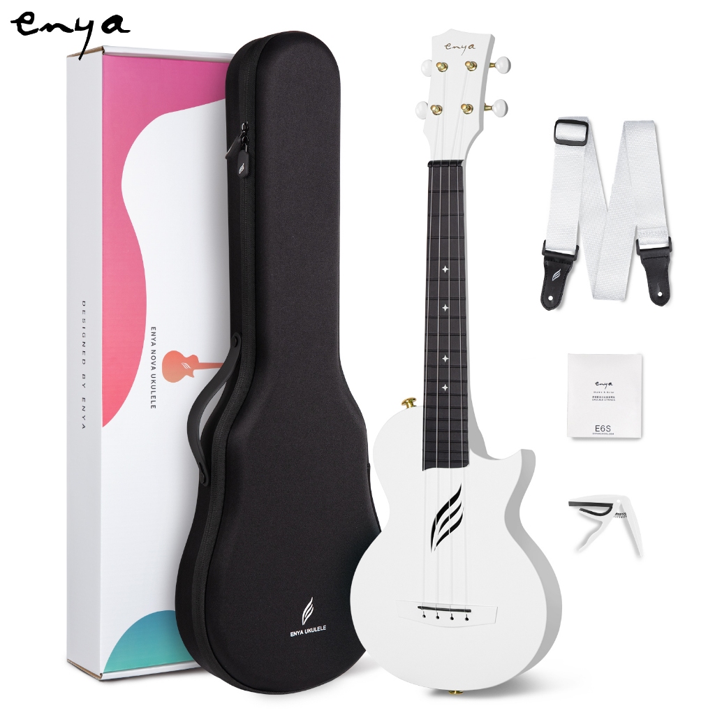 Enya Concert Ukulele Nova U 23 Carbon Fiber Travel Ukulele พร้อมชุดเริ่มต้น ประกอบด้วยบทเรียนออนไลน์