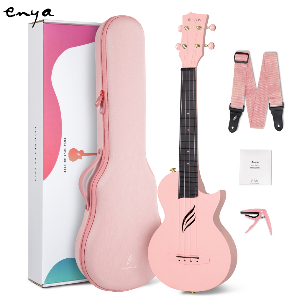 Enya Concert Ukulele Nova U 23 Carbon Fiber Travel Ukulele พร้อมชุดเริ่มต้น ประกอบด้วยบทเรียนออนไลน์