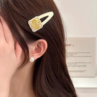 กิ๊บติดผม ลายตัวอักษร สไตล์เกาหลีวินเทจ สวยหรู เหมาะกับของขวัญวันเกิด สําหรับนักเรียนหญิง