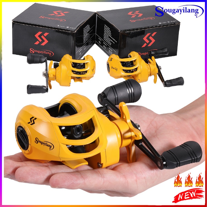 Sougayilang 18 + 1 BB Baitcasting รอกตกปลาลากพลังงาน 6.5 กก. 7.2: 1 อัตราทดเกียร์ CNC อลูมิเนียมม้วนรอกตกปลารอกตกปลา