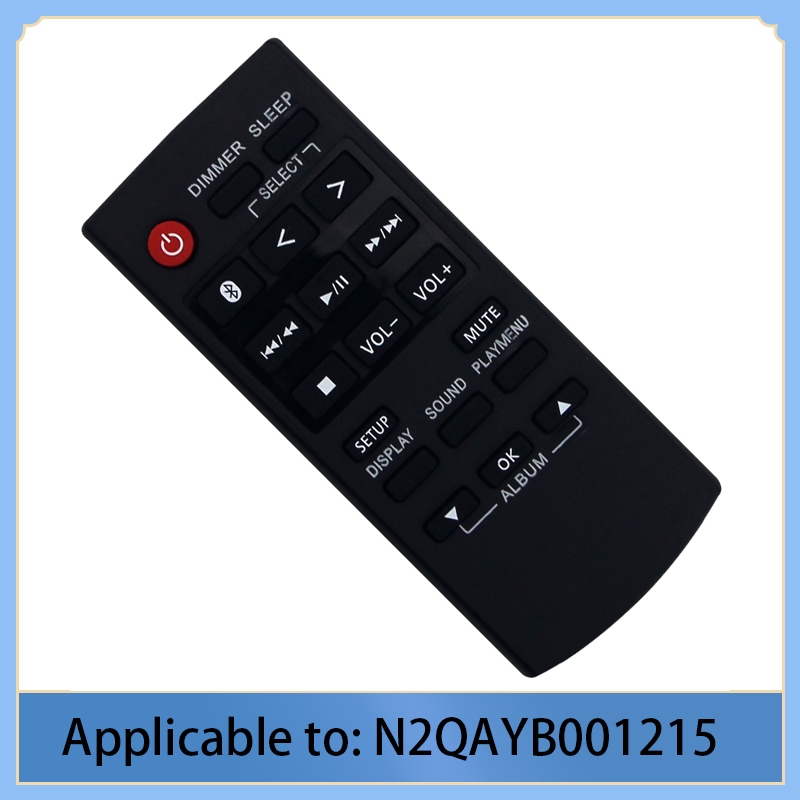 N2QAYB001215 รีโมทคอนโทรลใช้งานร่วมกับเสียง Panasonic SC-UA30E SC-UA30 SC-UA30GS SC-UA30GW SA-UA30GS