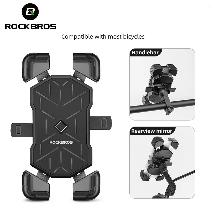 【TH Delivery】ROCKBROS ที่วางโทรศัพท์จักรยานไฟฟ้ารถจักรยานยนต์กันกระแทกล็อคโทรศัพท์อัตโนมัติ
