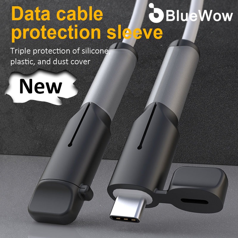 【ลดกระหน่ํา】 Bluewow ฝาครอบป้องกันสายชาร์จ ซิลิโคน อุปกรณ์เสริม iP-18 / 20w Type C / ปลั๊กชาร์จ USB ตัวป้องกันสายเคเบิล