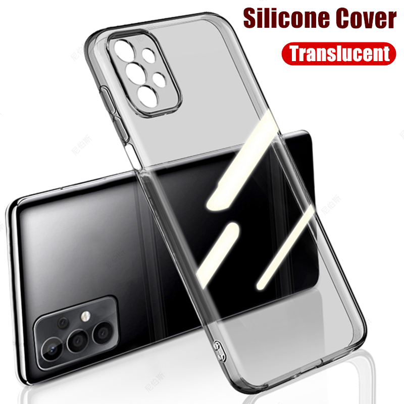 สําหรับ Samsung Galaxy A32 5G 6.5 นิ้ว SM-A326B A326BDS Slim Fit คริสตัลใสยืดหยุ่นด้านในซิลิโคน Anti