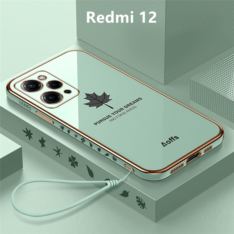 เคส Redmi 12 case อ่อนนุ่ม ลายใบเมเปิ้ล เคสมือถือ เคสโทรศัพท์ Redmi 12