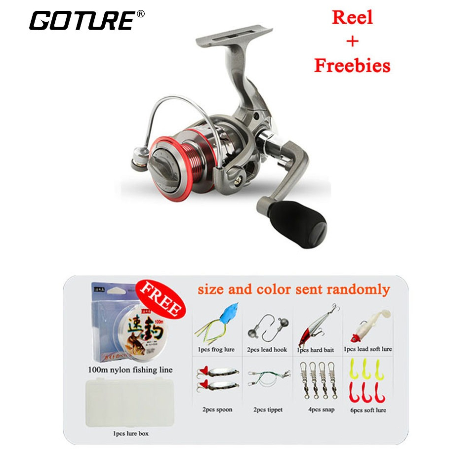 Goture ชุดรอก+เหยื่อ+สายเอ็น รอกครบชุด 2000ซีรีย์ นำเข้า จัดส่งจากไทย
