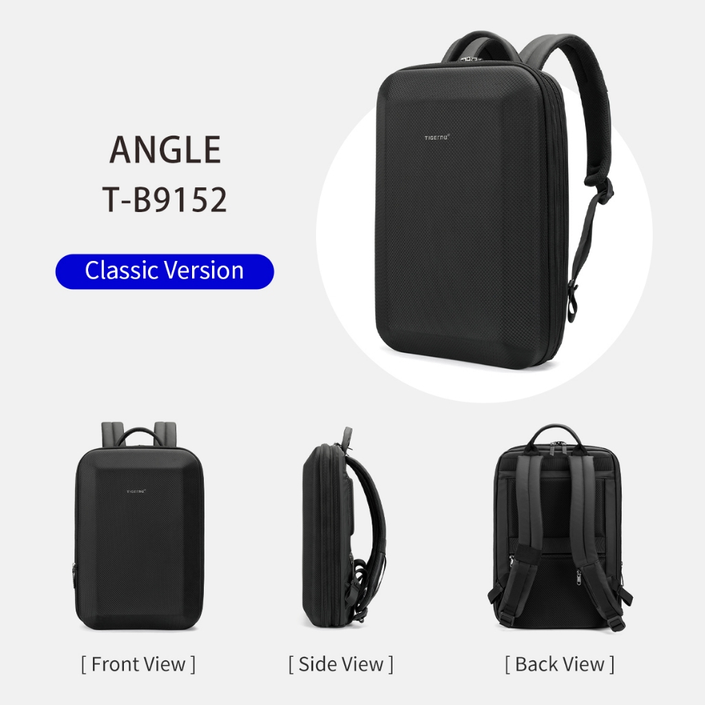 Tigernu 9152A กระเป๋าเป้สะพายหลัง ใส่แล็ปท็อป กันน้ํา ความจุสูง 15.6 นิ้ว 3D