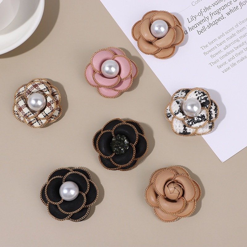 6 ซม.เข็มกลัดดอกไม้มุก Pin ผู้หญิง Vintage Handmade Classtic แฟชั่นเครื่องประดับสํานักงานเสื้อผ้าอุปกรณ์เสริม