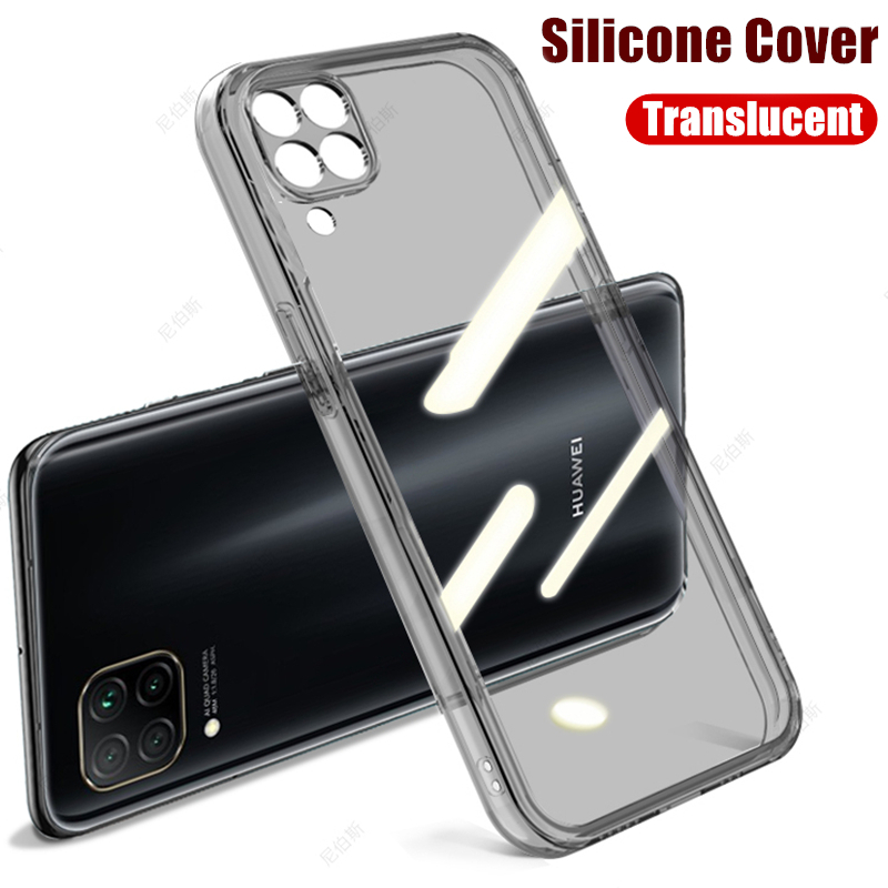 สําหรับ Huawei Nova 7i JNY-L01A L02A L21A L21B L22A L22B LX2 LX1 Slim Fit คริสตัลใสยืดหยุ่นด้านในซิล