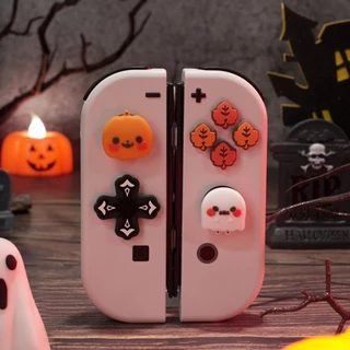 GeekShare Nintendo Switch Thumb Grip Cap น่ารัก Cross D-Pad ปุ่มหมวกซิลิโคน Thumb Grips ชุด ABXY ปุ่มสติกเกอร์จอยสติ๊กฝาครอบสําหรับ SwitchV1/OLED/Lite/R36S