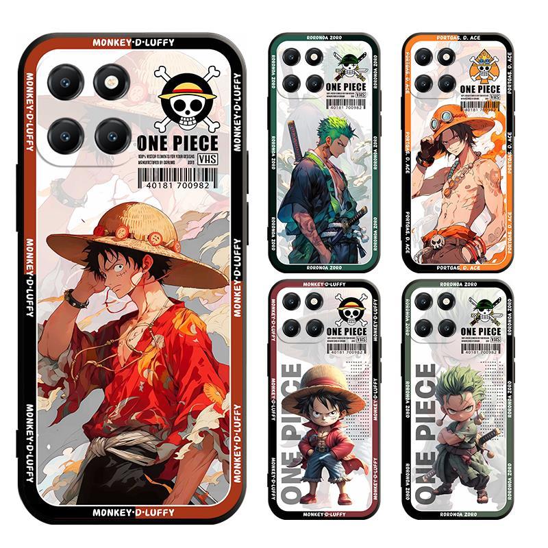 เคส Honor X7C X5B X8 X6B X8B X6A X8A X7A X5 4G 5G plus โทรศัพท์มือถือแบบนิ่ม ผิวด้าน ลาย one piece luffy zoro ace สําหรับ