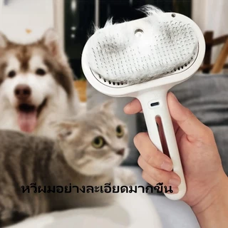 Pet Beauty Comb with Spray Massage Comb หวีแปรงไฟฟ้าสถิตย์ พร้อมสเปรย์ สําหรับสัตว์เลี้ยง สุนัข แมว แปรงขนหมา หวีขนแมว