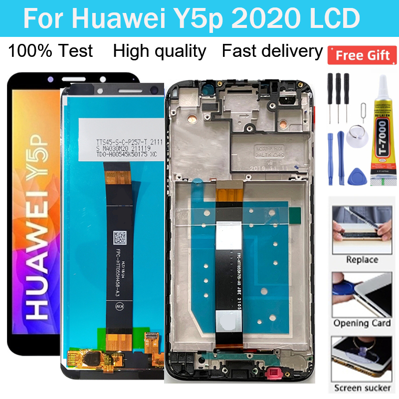 สําหรับ Huawei Y5p LCD Touch Screen Digitizer จอแสดงผลอะไหล่สําหรับ Huawei Y5p 2020 LCD