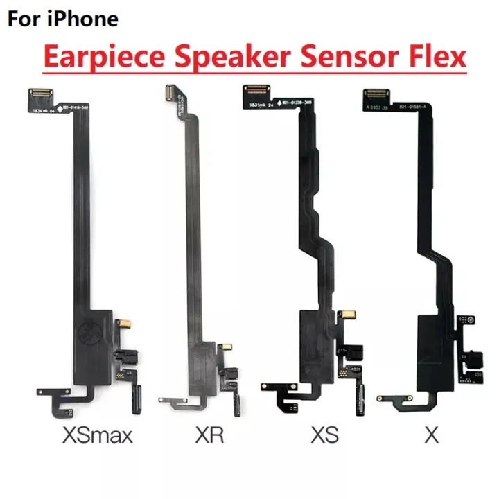 สายแพลําโพงเซนเซอร์หูฟัง ไม่มีลําโพง ไม่มีโลโก้ แบบเปลี่ยน สําหรับ iPhone X XS MAX XR 11 Pro MAX 12 Pro 13 13 mini 13 Pro