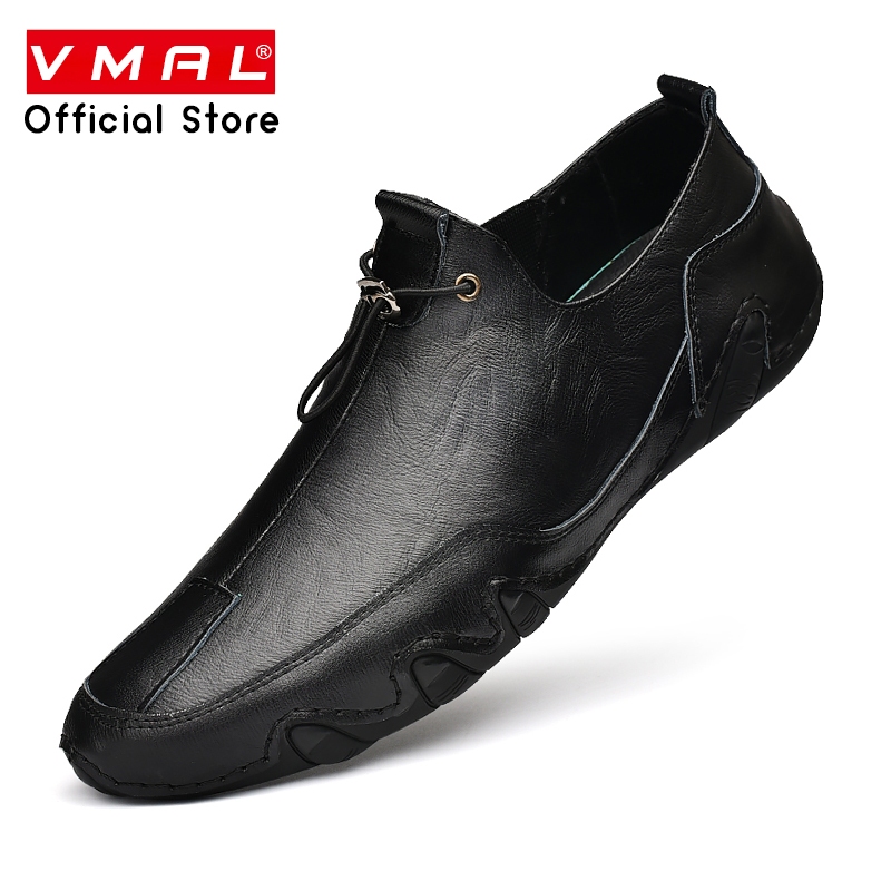 VMAL รองเท้าบีนนี่ หนังปลาหมึก ขนาดใหญ่ เรียบง่าย และน้ําหนักเบา 38-46