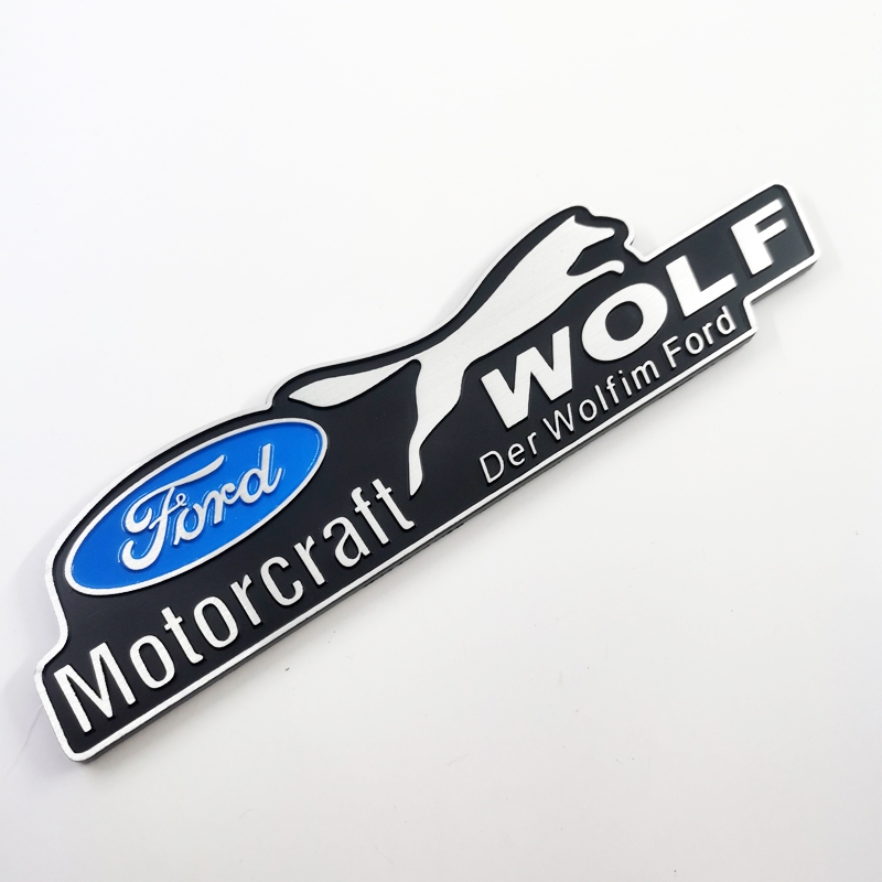 สติกเกอร์โลหะ ลายโลโก้ Ford Wolf Motorcraft 1 ชิ้น สําหรับตกแต่งรถยนต์ Ford Focus