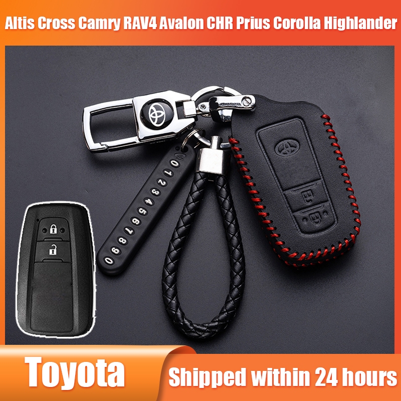 เคสกุญแจ For Toyota Cross Camry Altis RAV4 Avalon CHR Prius Corolla Highlander พวงกุญแจรถยนต์
