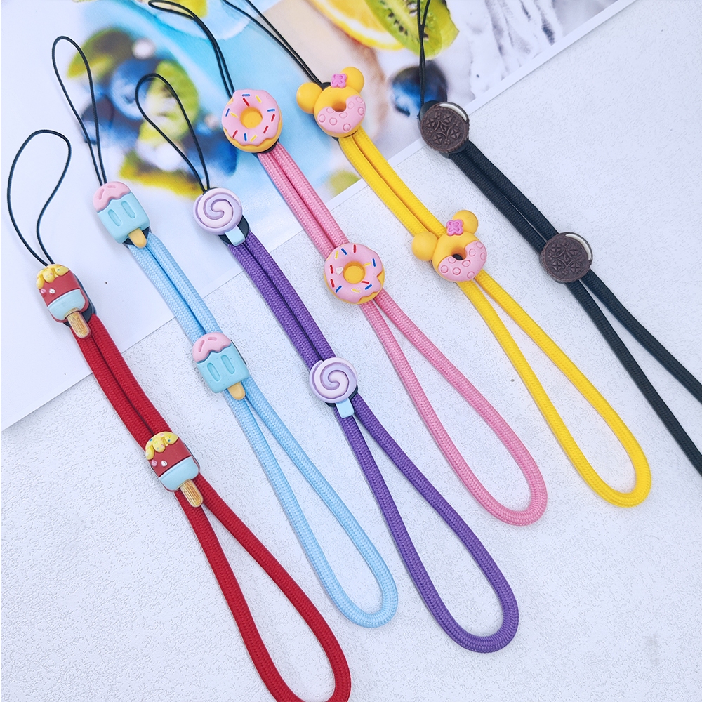 สายคล้องข้อมือ ไนล่อน ลายการ์ตูน ป้องกันการสูญหาย สําหรับคล้องโทรศัพท์มือถือ