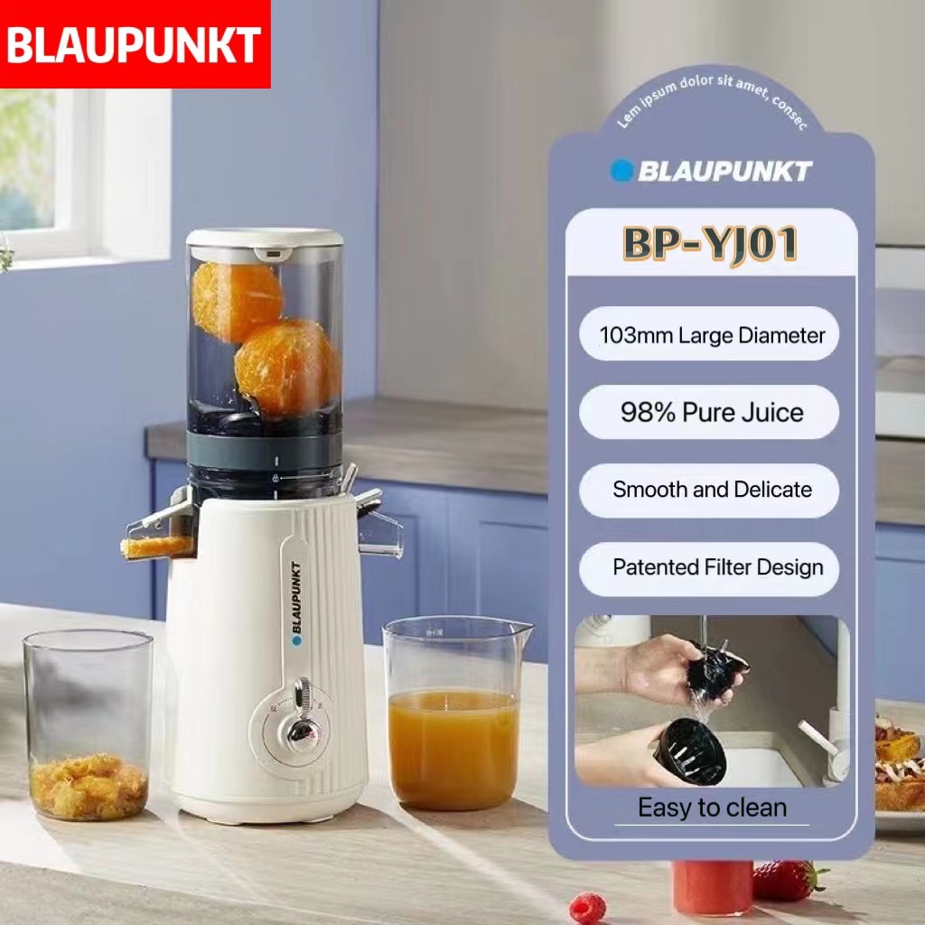 Blaupunkt เครื่องคั้นน้ําผลไม้ แยกกาก ผัก ผลไม้ อัตโนมัติ อเนกประสงค์ ทําความสะอาดง่าย ขนาดใหญ่