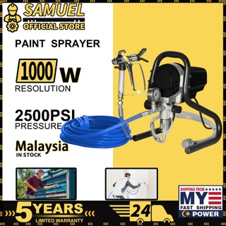 3 Years Warranty 1000W Electric High Pressure Airless Sprayer Latex Paint Spraying Machine Painting Tools UK 220V喷涂机喷漆机