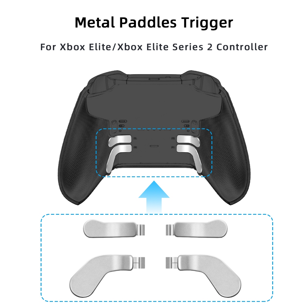 Mcbazel ทริกเกอร์ไม้พาย โลหะ สําหรับตัวควบคุม Xbox Elite Xbox Elite 2 4 ชิ้น