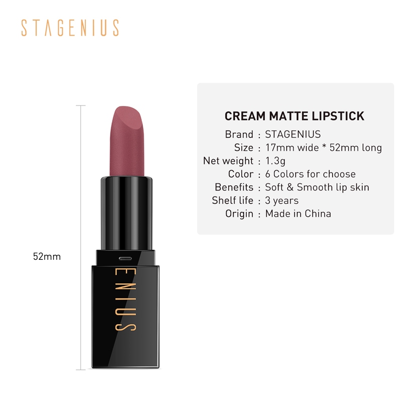 Stagenius Soulmatte ลิปสติก เนื้อแมตต์ กันน้ำ สี #4 - รูปที่ 6