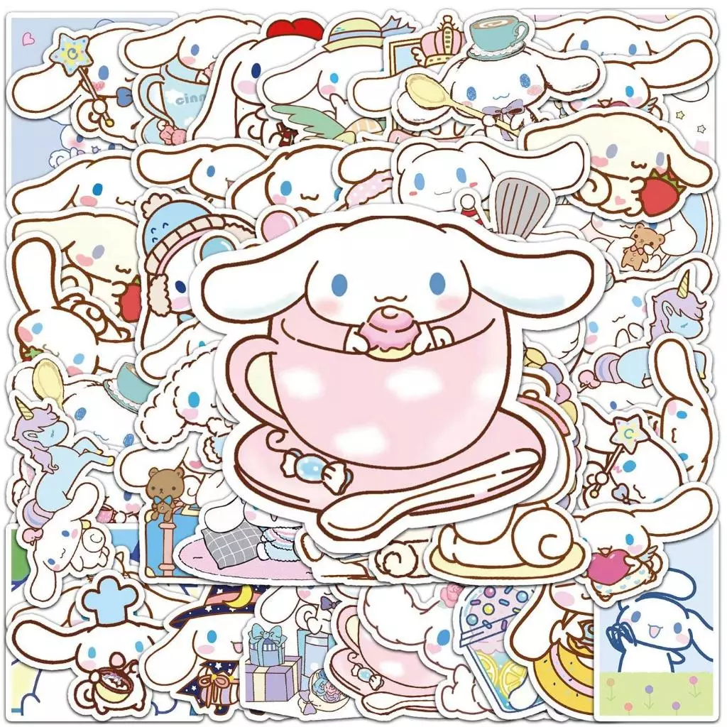 50ชิ้นตลกการ์ตูน ซินนามอนโรล กราฟฟิตีสติกเกอร์กันน้ําสําหรับบัญชีมือโทรศัพท์แล็ปท็อปสเก็ตบอร์ดสร้างสรรค์สติกเกอร์กราฟฟิตีรถมอเตอร์สติก