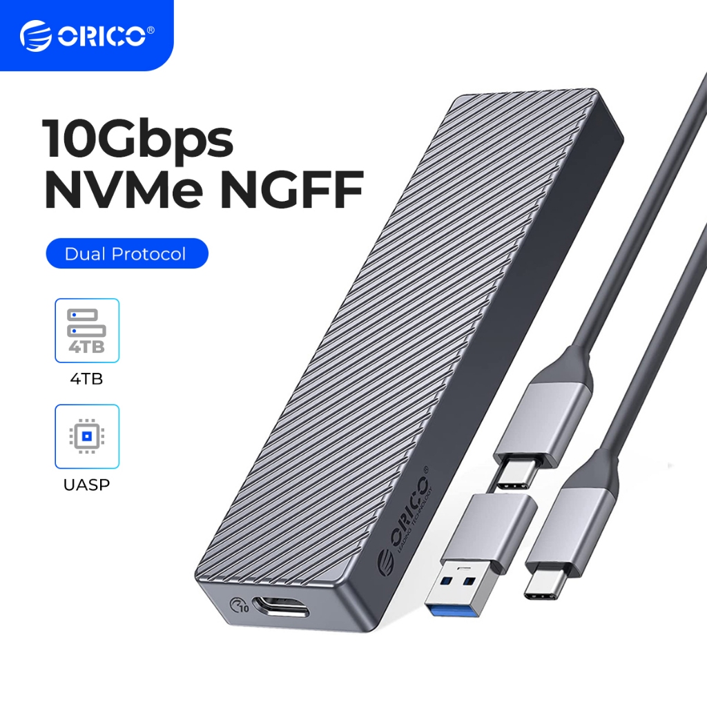 Orico Dual Protocol M.2 SSD กรณีรองรับ M2 NVMe SATA NGFF SSD Disk 10Gbps PCIe M Key 6Gbps M & B Key 