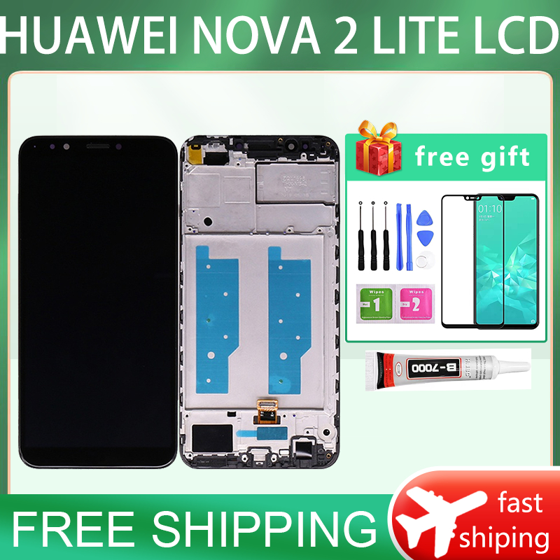 อะไหล่หน้าจอสัมผัส LCD พร้อมกรอบ สําหรับ Huawei Nova 2 Lite LDN-LX2 Huawei Y7 Prime Y7 Pro 2018 HONOR 7C