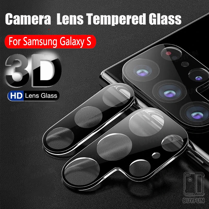 ฟิล์มกระจกนิรภัยกันรอยเลนส์กล้อง ทรงโค้ง 3D สําหรับ Samsung Galaxy Note 20 Note20 S21 S22 S23 FE S24 Ultra S20 Plus 5G S24+