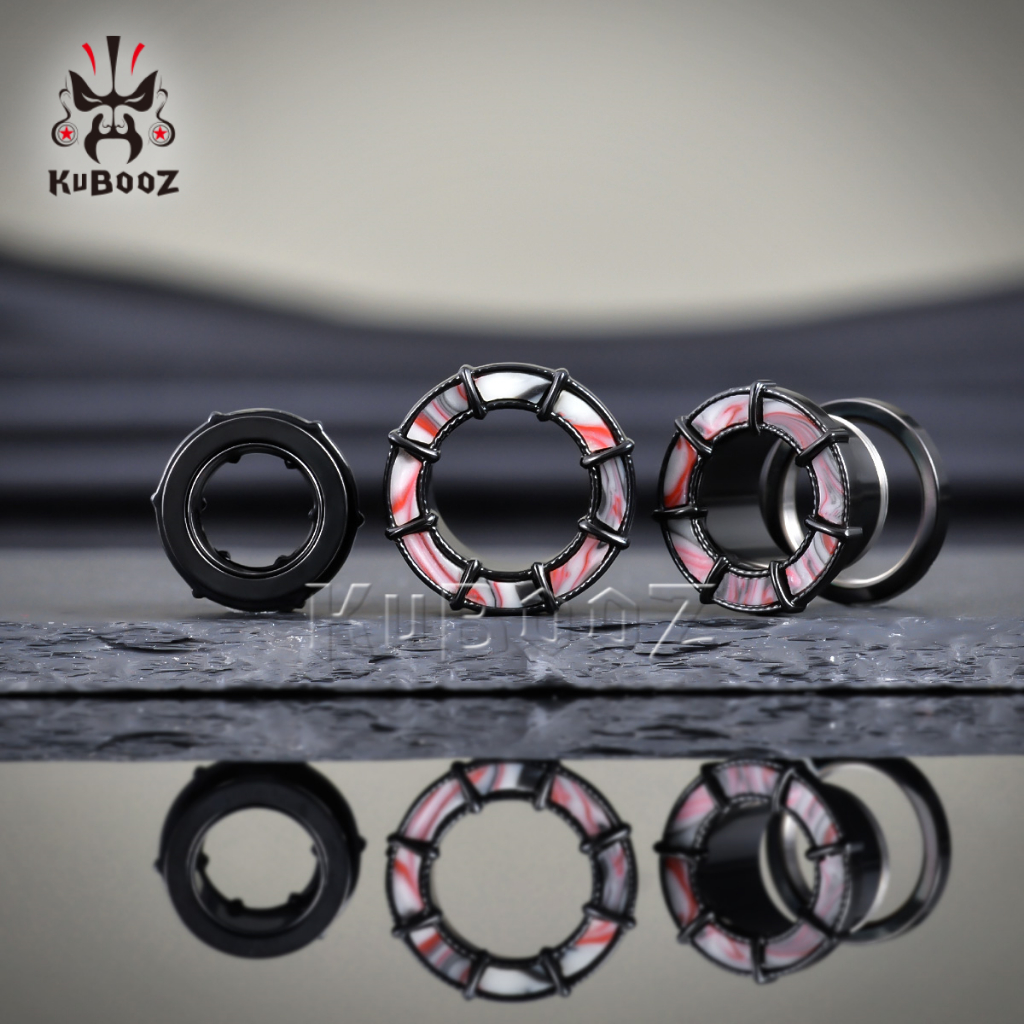 Kubooz 2 ชิ้น เกจวัดหู อุโมงค์ ปลั๊ก เปลือกหอย ขยาย ยืด สเตนเลส เจาะ เครื่องประดับต่างหู - รูปที่ 4