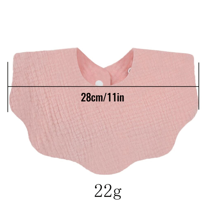 ผ้ากันเปื้อน ผ้าพันคอ ผ้าฝ้ายแท้ แบบนิ่ม พิมพ์ลายคลื่น ดูดซับน้ําลาย ระบายอากาศได้ดี สําหรับเด็กทารก - รูปที่ 3