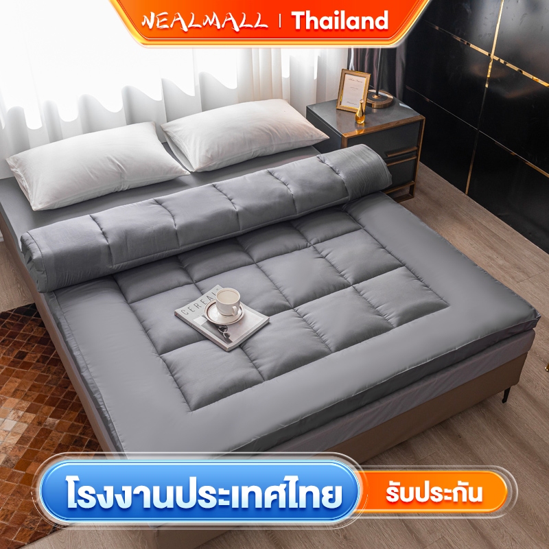 NEALMALL ที่นอน ท็อปเปอร์ 3.5/5/6 ฟุต ขั้นสูงท้อปเปอร์ Topper ใยขนห่านเทียม หนา 5 นิ้ว COD