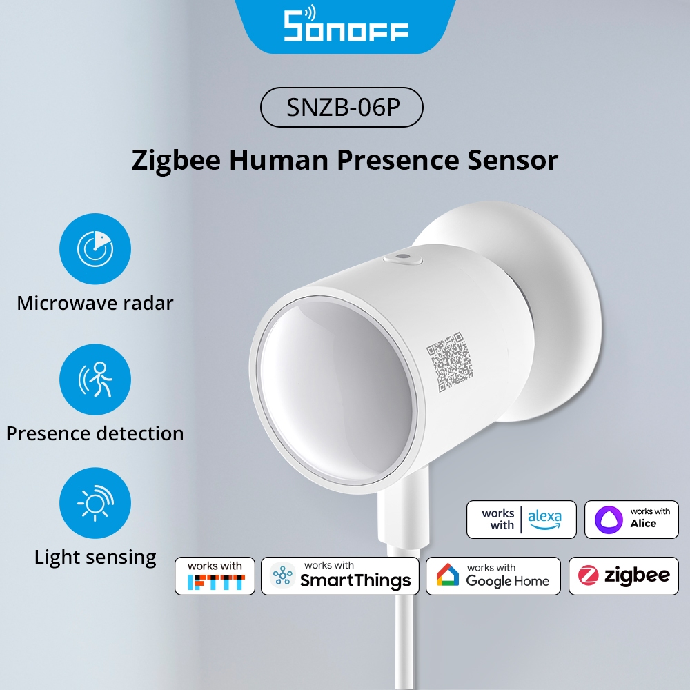Sonoff SNZB-06P Zigbee เซนเซอร์ตรวจจับ PIR อัตโนมัติ สําหรับ Alexa Zigbee2MQTT