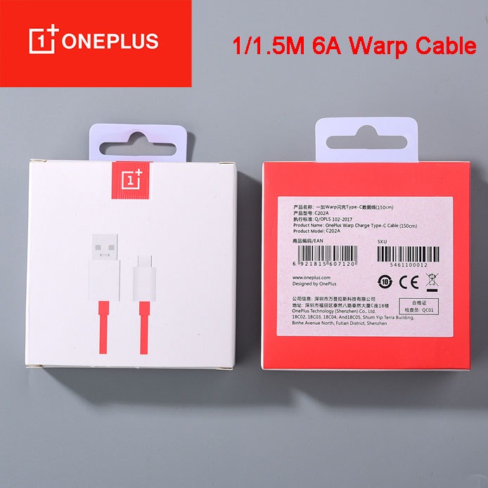 สายชาร์จ Type-C 6A 6t 9RT ความยาว 1/1.5 ม. ชาร์จเร็ว สําหรับ Oneplus 11 10 9 9R Nord 2 N10 CE 5G
