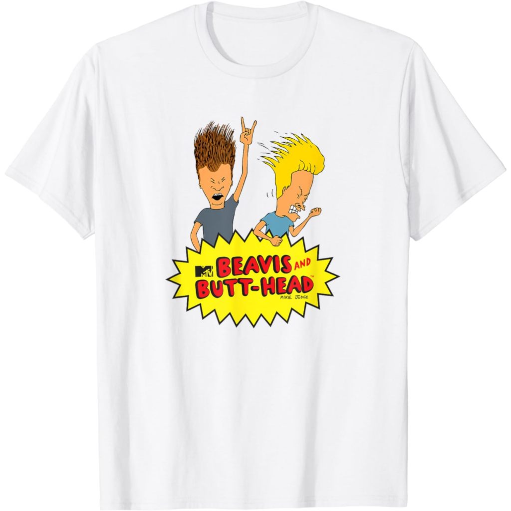 เสื้อยืด พิมพ์ลาย Beavis & Butthead