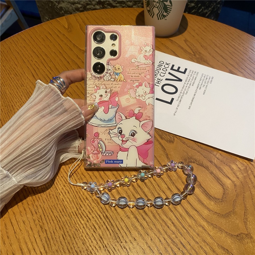 การ์ตูนน่ารัก แมรี่ลูกแมว ซองโทรศัพท์ Samsung Galaxy S25 Ultra S24 FE S24 Ultra S24+ S23 Ultra S23 Plus S23FE S22 Ultra S22Plus S21Ultra S21FE Note10Plus Note20Ultra A54 A53 A73 A23 A34 5G Case เคสโทรศัพท์ใหม่ ความโปร่งใส TPU ป้องกันการตก เคสมือถือซัมซุง
